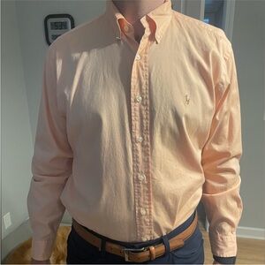 Orange Ralph Lauren Classic Fit Button Down